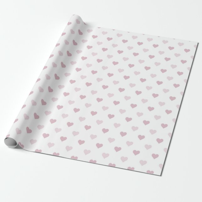 Rosa Herzen Geschenkpapier (Ungerollt)