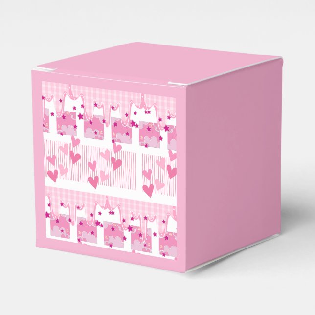 Rosa Herzen Geschenkschachtel (Vorderseite)