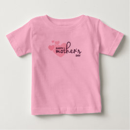 Rosa Herzen glücklicher Muttertag | Bodysuit Baby T-shirt