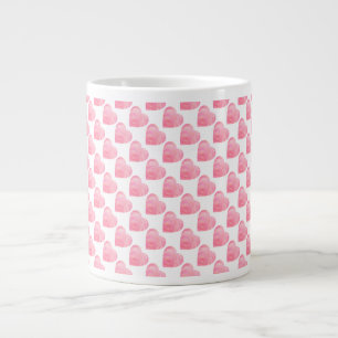 Rosa Herzen Jumbo-Tasse