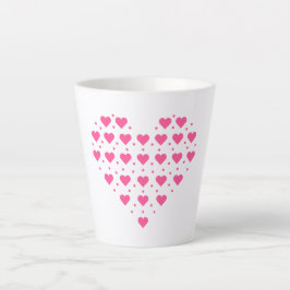 Rosa Herzen Milchtasse