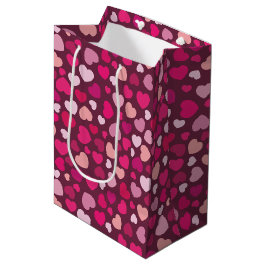 Rosa Herzen Mittlere Geschenktüte