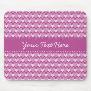 Rosa Herzen mousepad, fertigen besonders an Mousepad