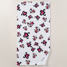 Rosa Herzen Muster – Süßes Doodle-Design