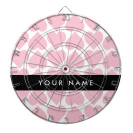Rosa Herzen, Romantik, Ihr Name, Personalisieren Dartscheibe