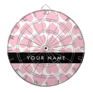 Rosa Herzen, Romantik, Ihr Name, Personalisieren Dartscheibe