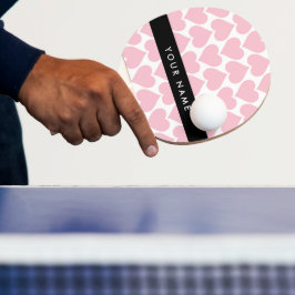 Rosa Herzen, Romantik, Ihr Name, Personalisieren Tischtennis Schläger