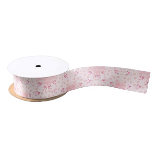 Rosa Herzen Satinband