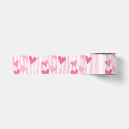 Rosa Herzen Satinband