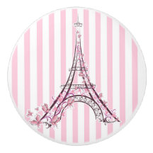 Rosa Herzen & Schmetterlinge Paris Eiffelturm Girl