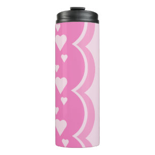 Rosa Herzen Thermosbecher