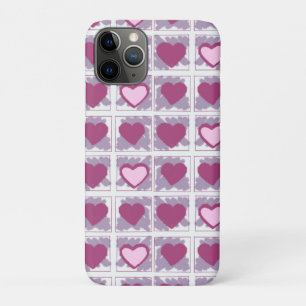 Rosa Herzen und Quadrate Liebe Xoxo Case-Mate iPhone Hülle