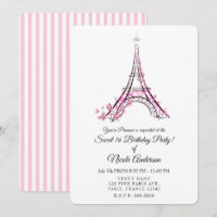 Rosa Herzen und Schmetterlinge Paris Eiffel Tower