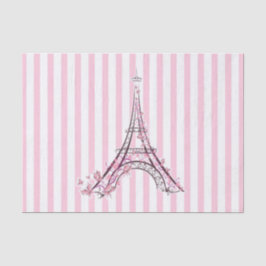 Rosa Herzen und Schmetterlinge Paris Eiffel Tower Seidenpapier