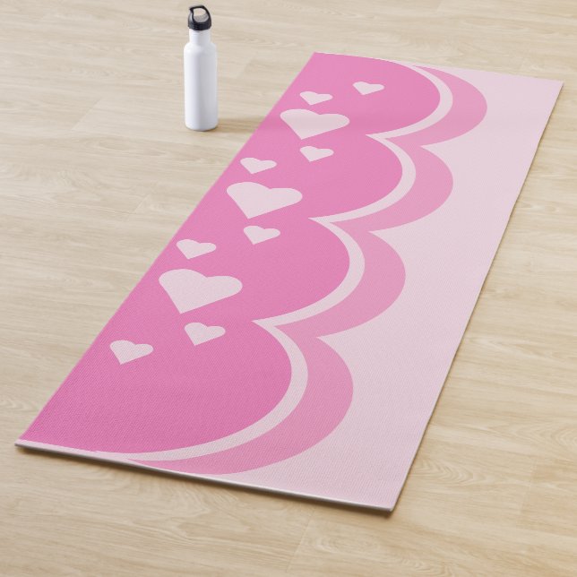 Rosa Herzen Yogamatte (Beispiel)