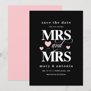 Rosa Herzen Zukünftige Mrs & Mrs Lesbisch Save-the Save The Date