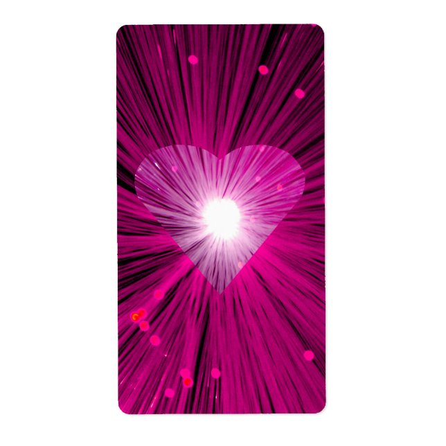 Rosa Herzetikett (Vorne)