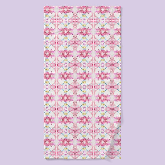 Rosa Herzgrenze, Geschenk des benutzerdefinierten  Badehandtuch (Badehandtuch)