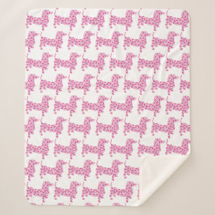 Rosa Herzklopfen Dackeln Sherpadecke