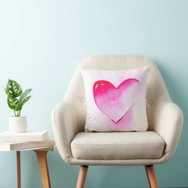 Rosa Herzklopfen Pop Liebe Kissen (Stuhl )