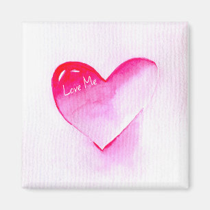 Rosa Herzklopfen Pop Liebe Magnet