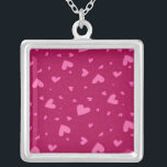 Rosa Herzklopfen Versilberte Kette<br><div class="desc">Mit diesem Wirblen,  lockeren Herzmuster verleihen Sie Ihrem Tag Eleganz!</div>