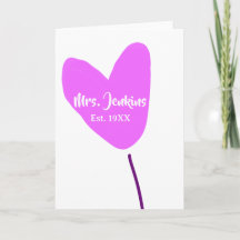 Rosa Herzluftballon Frau Name Est. Jahr Liebe