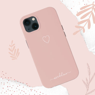 rosa Herzmonogramm Case-Mate iPhone Hülle