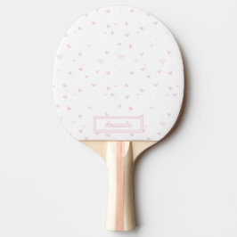 Rosa Herzmuster Giro Romantische Wasserfarbe Tischtennis Schläger