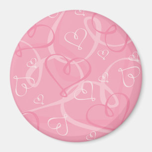 rosa Herzmuster Magnet