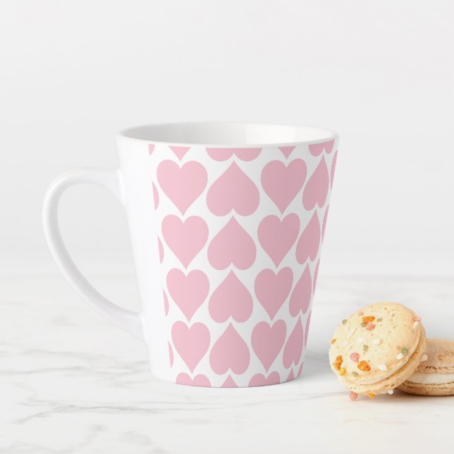 Rosa Herzmuster, Romantik, Liebe Milchtasse (Beispiel)