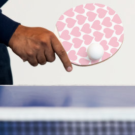 Rosa Herzmuster, Romantik, Liebe Tischtennis Schläger