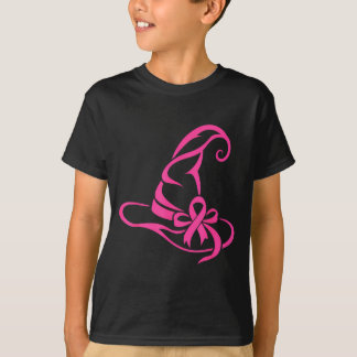 Rosa Hexenhut Brustkrebs-Bewusstseins-Schleife T-Shirt