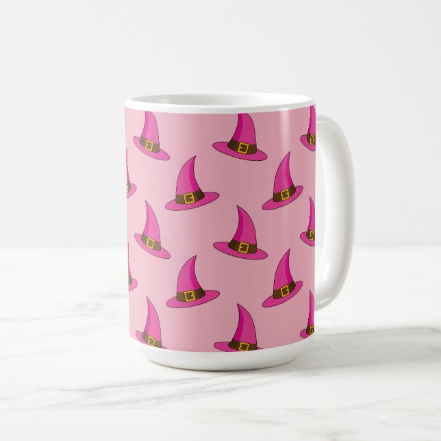 Rosa Hexenhut Kaffeetasse (VorderseiteRechts)