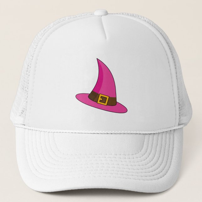 Rosa Hexenhut Truckerkappe (Vorderseite)