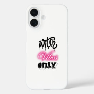 Rosa Hexenvibes nur halloween Typografin iPhone 16 Hülle