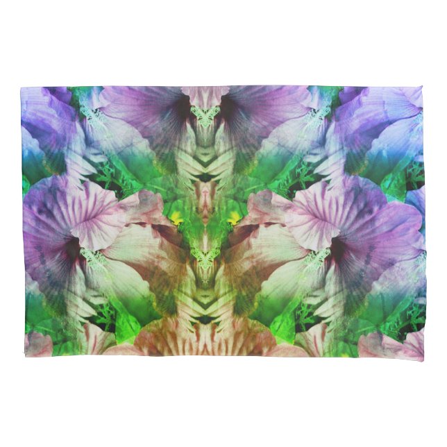 Rosa Hibiskus Blume Abstrakt gestört Kissenbezug (Vorderseite)