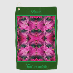 Rosa Hibiskus Blume Abstrakt Personalisiert Golfhandtuch