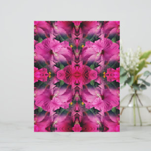 Rosa Hibiskus Blume Abstraktes Scrapbook Papier