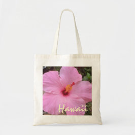 Rosa Hibiskus Blume Hawaii Mehrwegsack Tragetasche