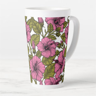 Rosa Hibiskus Blume Milchtasse