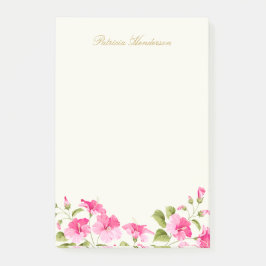 Rosa Hibiskus Blume Post-it Klebezettel