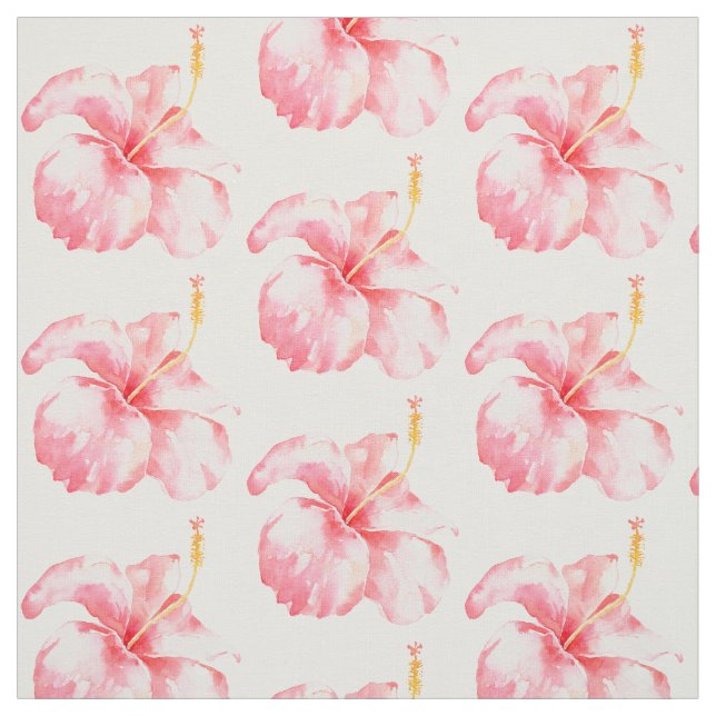 Rosa Hibiskus Blume Stoff (Muster)