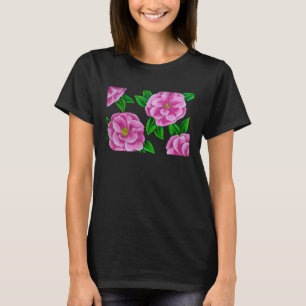 Rosa Hibiskus Blume T-Shirt