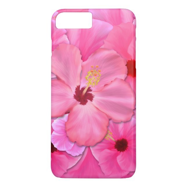 Rosa Hibiskus Case-Mate iPhone Hülle (Rückseite)