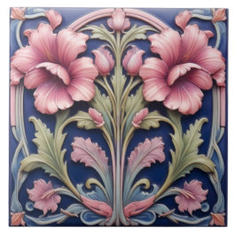 Rosa Hibiskus Fliese