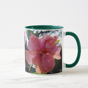 Rosa Hibiskus in Hawaii Tasse