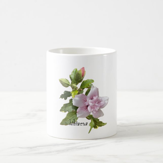 Rosa Hibiskus Kaffeetasse (Mittel)
