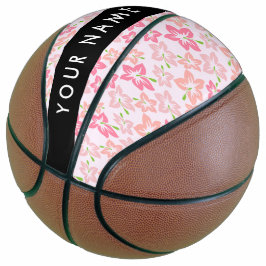 Rosa Hibiskus, rosa Blume, Ihr Name Basketball