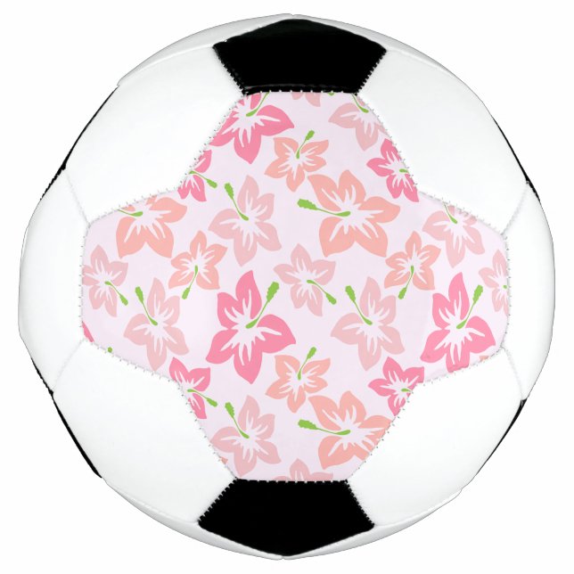 Rosa Hibiskus, rosa Blume, Muster von Blume Fußball (Vorderseite)